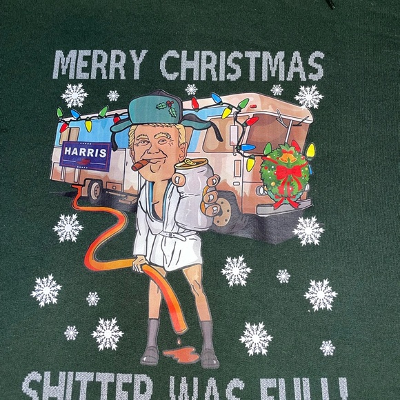 Trump Funny Ugly Christmas Hoodie Size 4XL Pullover New Green National Lampoons - Picture 4 of 13